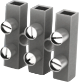 Connecteur aluminium �tam� � serrage � vis, 3 bornes capacit� 2,5-6mm�