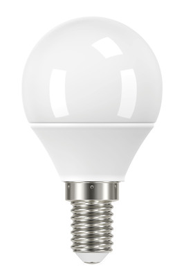 Lpe sphrique G45 E14 LED SMD 4,9W 4000K 470lm, Cl.nerg.F, 15000H, opale