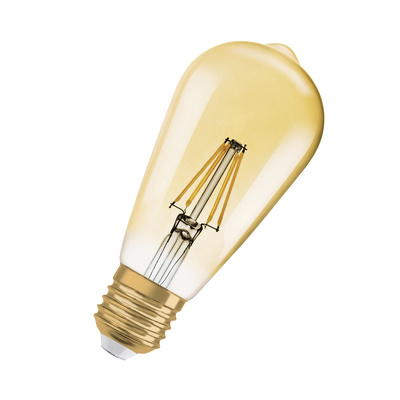 LED CLASSIC OSRAM 1906 DIM EDI60 Verre Dor� E27 6,5W 824 725lm 2400K