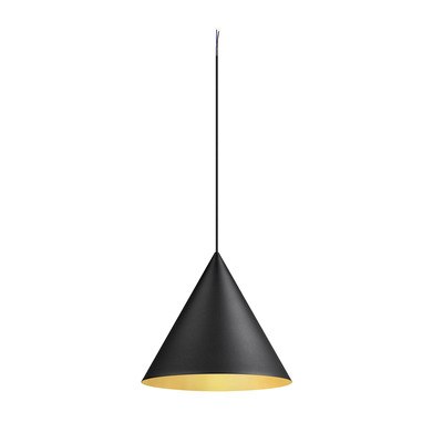 MAGICO 38, suspension, E27, L180 cm, simple, 10W, noir mat/or