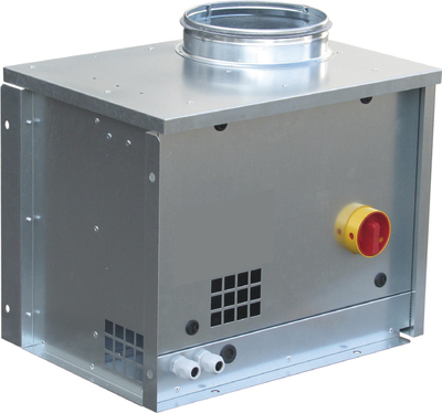 Caisson C4 500 m3/h, flux � 90�, diam�tre raccord r�seau 200 mm, inter mont�