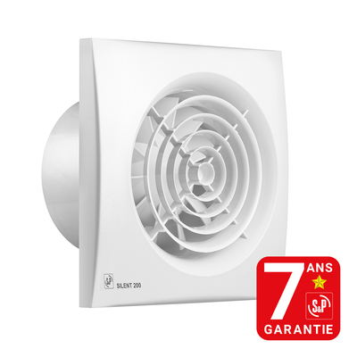 Arateur, 180 m3/h, clapet anti-retour, moteur 230V, 13 W, IP45, D 118 mm