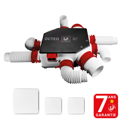 Kit VMC  sondes thermo-hygromtriques pour logement jusqu' 6 sanitaires