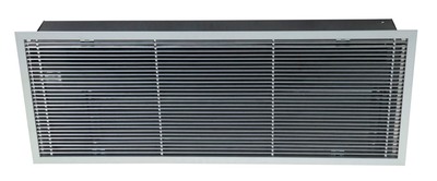 Rideau d'air chaud/air ambiant, encastrable, batterie  eau 17kW, long 1755 mm
