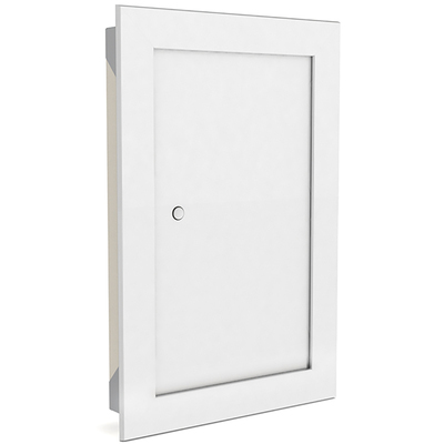 Volet de d�senfumage blanc � portillon, installation verticale, D 380 x 630 mm