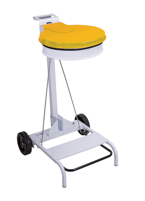 Porte sac rond mobile � p�dale jaune
