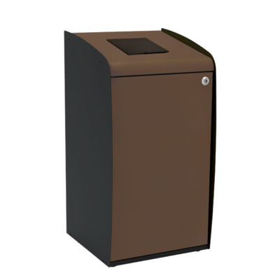 Borne de tri s�lectif marron