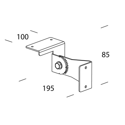 Accessoire 537 Etrier Orientable argent sabl