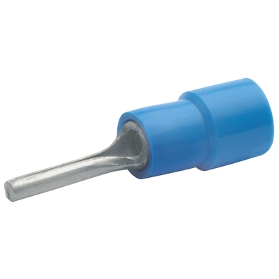 Cosse pr�-isol�e bleue � embout rond 1,8x10mm section 1,5 � 2,5mm�. Corps en cuivre �tam�. Manchon isolant en PVC auto extinguible UL94-V0 dot�e du syst�me \