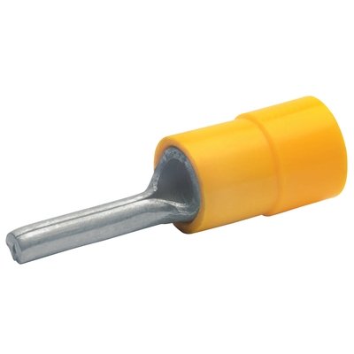 Cosse pr�-isol�e jaune � embout rond 2,6x12mm section 4 � 6mm�. Corps en cuivre �tam�. Manchon isolant en PVC auto extinguible UL94-V0 dot�e du syst�me \