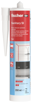 Silicone sanit si blanc.280ml -12/bte