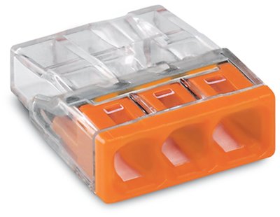 Borne WAGO 2273 - 3 x 0,5  2,5mm Transp. / Orange
