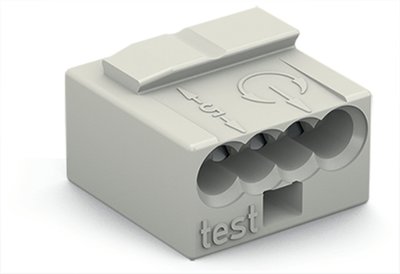 Borne micro pour bote de drivation 4C / Gris clair