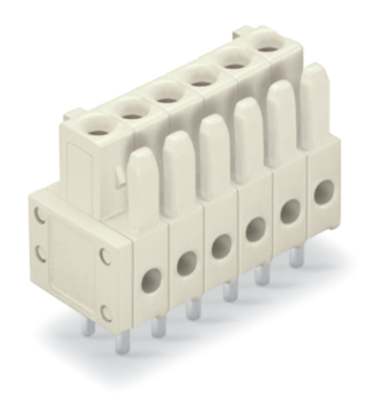 Connecteur femelle THT 0.9 x 0.9 mm solder pin Droit, gris clair