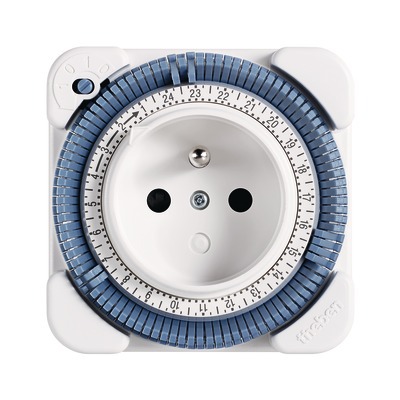 Prise programmable 24h. 16A/230V. Minimum de commutation 15 min