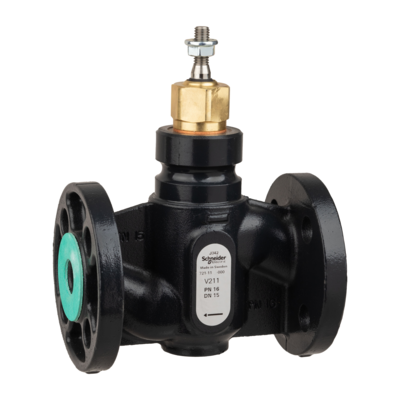 Vanne 2 voies acier  bride PN16 DN15 Kv2,5