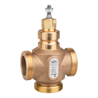 Vanne 3 voies bronze filete PN16 DN32 Kv16
