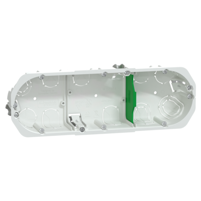 Multifix - bote encastrement - 3 postes - 67mm - P40mm - entraxe 71mm