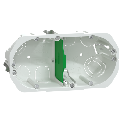 Multifix - bote encastrement - 2 postes - 67mm - P50mm - entraxe 71mm