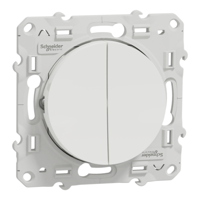 Odace - double poussoir - blanc