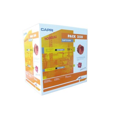 Pack de 250 Boite pour cloisons Seches Capriclips + Scie Cloche