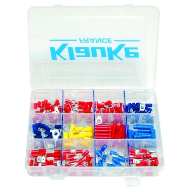 Boite d\'assortiment de  290 cosses pr�-isol�es, 12 cases